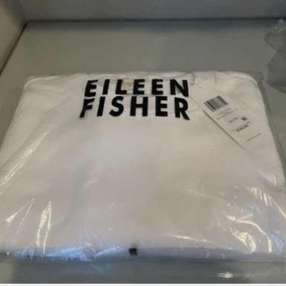 NWT EILEEN FISHER ORGANIC COTTON FRENCH TERRY BOX TOP_WHITE_XL_$148 - Picture 4 of 4